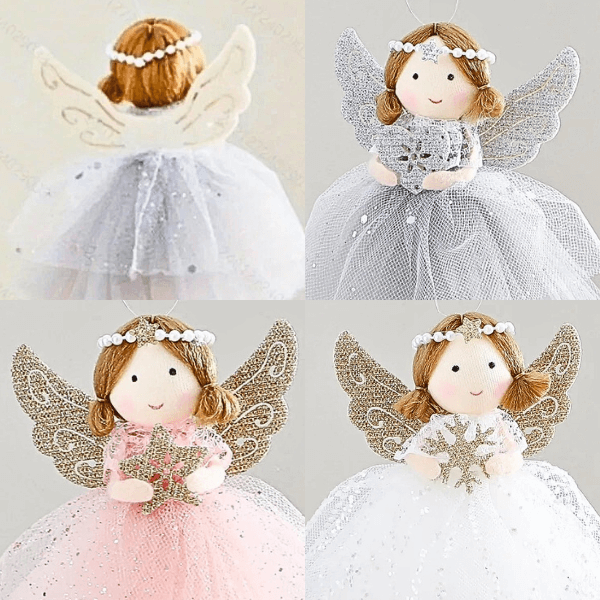 Handcrafted Smiling Pearl Angel Ornament for Love & Blessings
