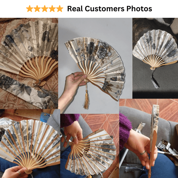 Handmade Vintage Bloom Folding Fan
