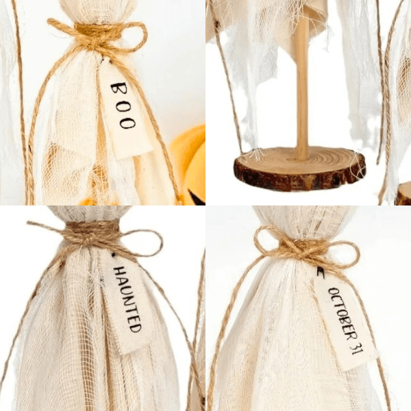 Rustic Vintage-Inspired Ghost Family Tabletop Set
