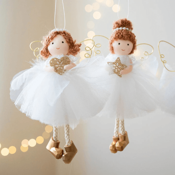 Handmade Golden Winged Fairy Angel Dancers