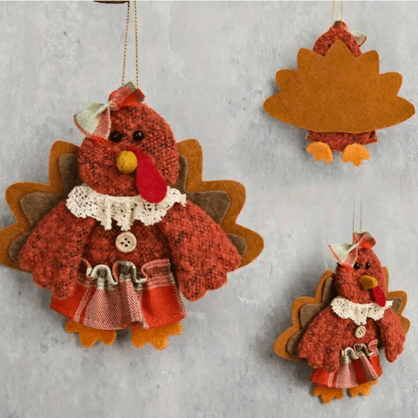 Harvest Blessings Turkey Ornaments – For Fall & Thanksgiving Joy