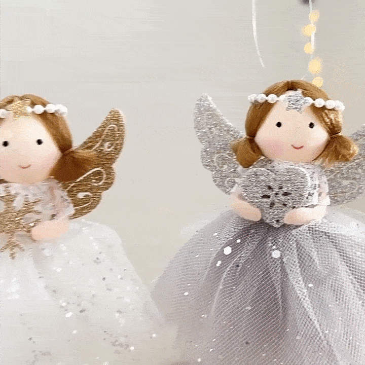 Handcrafted Smiling Pearl Angel Ornament for Love & Blessings