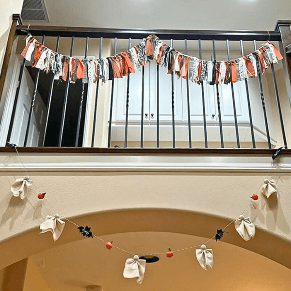 Handmade Spooky Chic Ghost & Pumpkin Garland