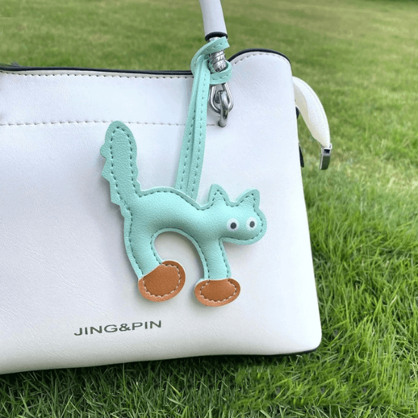 Scaredy Cat - Leather Charm Pendant