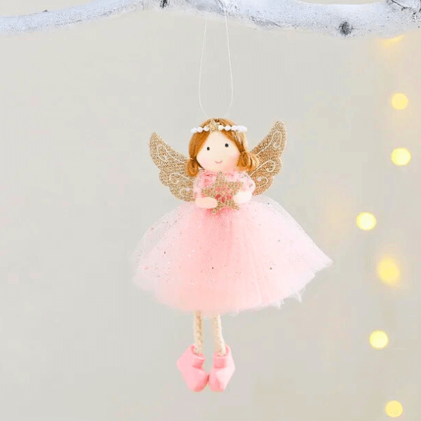 Handcrafted Smiling Pearl Angel Ornament for Love & Blessings