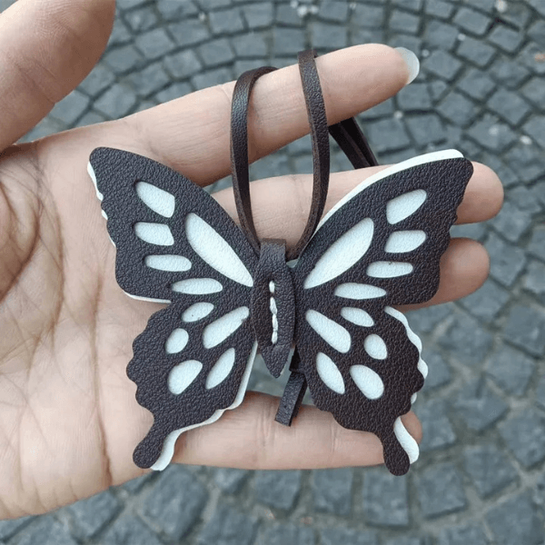 Dreamy Butterfly - Leather Charm Pendant