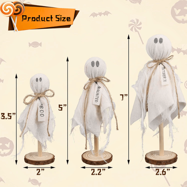 Rustic Vintage-Inspired Ghost Family Tabletop Set