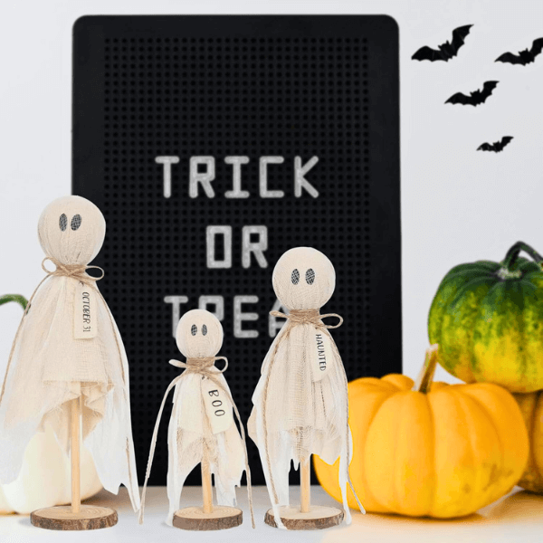 Rustic Vintage-Inspired Ghost Family Tabletop Set