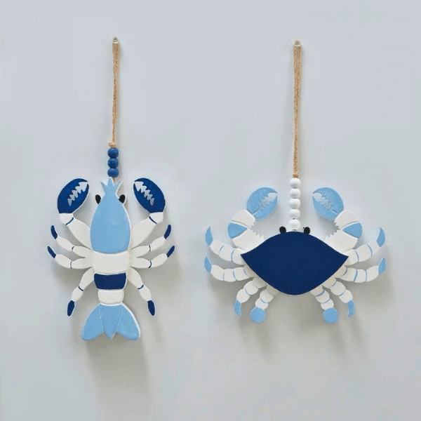 Wooden Mediterranean Sea Creature Pendants