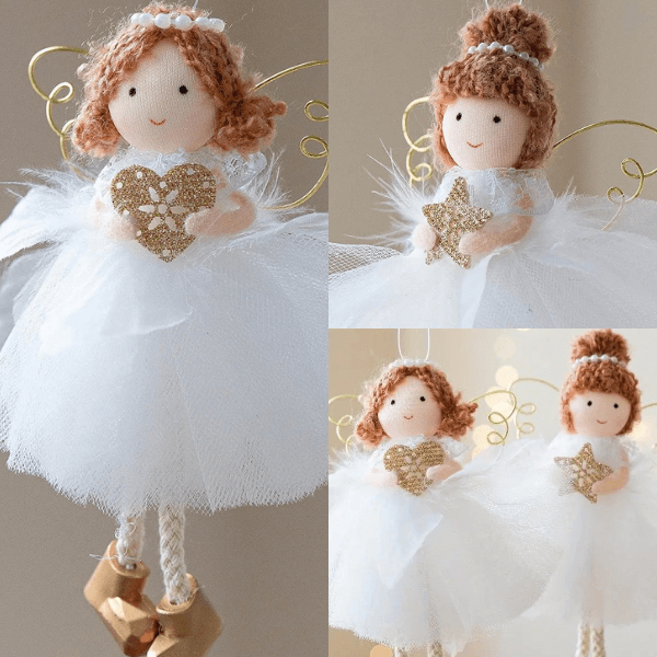 Handmade Golden Winged Fairy Angel Dancers