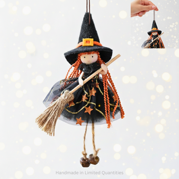 Handmade Adornbly Witch Hanging Ornaments - (2Pcs)