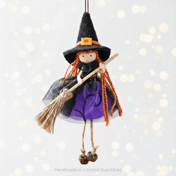 Handmade Adornbly Witch Hanging Ornaments - (2Pcs)