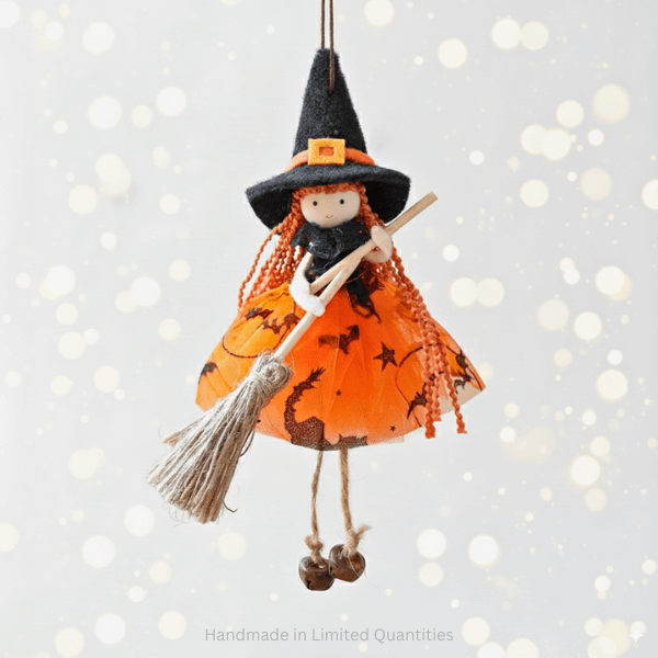 Handmade Adornbly Witch Hanging Ornaments - (2Pcs)