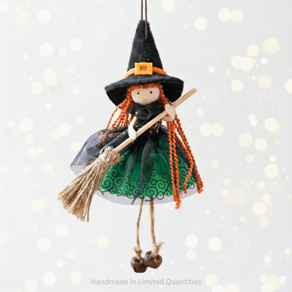 Handmade Adornbly Witch Hanging Ornaments - (2Pcs)