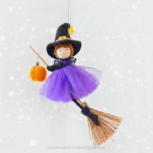 Handmade Adornbly Witch Hanging Ornaments - (2Pcs)