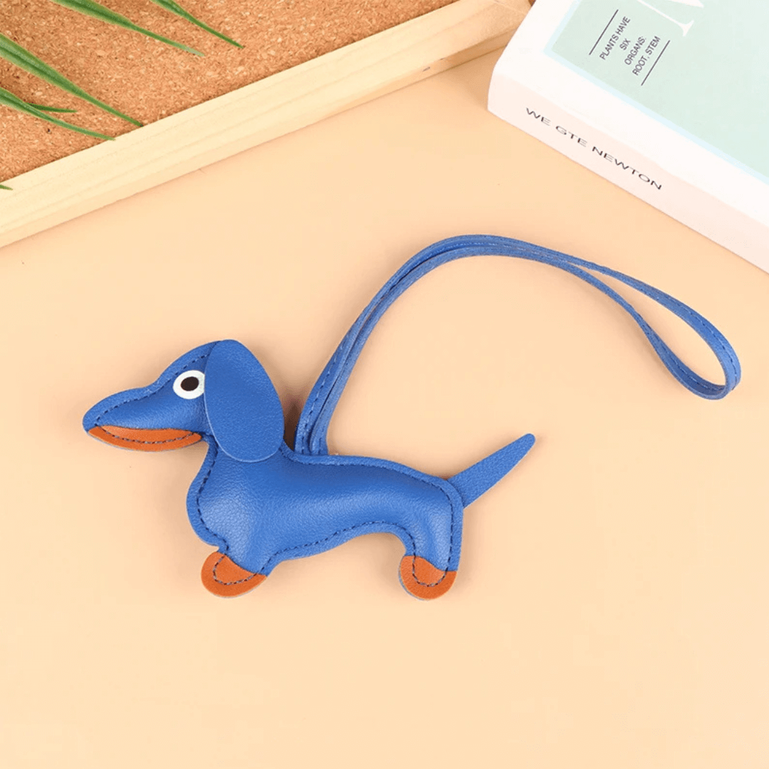 Handmade Dachshund - Leather Charm Pendant