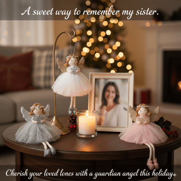 Handcrafted Smiling Pearl Angel Ornament for Love & Blessings