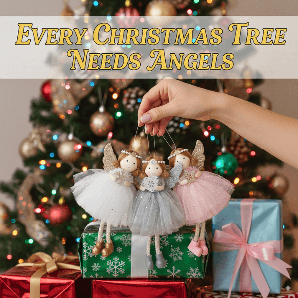 Handcrafted Smiling Pearl Angel Ornament for Love & Blessings