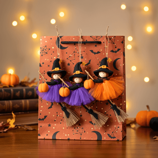 Handmade Adornbly Witch Hanging Ornaments - (2Pcs)