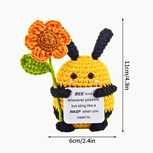Handcrafted Crochet Bee – A Tiny Messenger of Courage & Kindness
