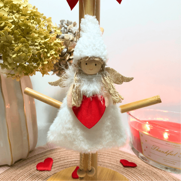 Angels with red heart – add your special name