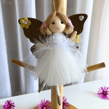 Handmade butterfly and flower dolls