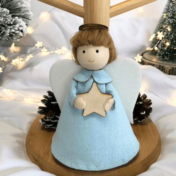 Handmade guardian angels and angel tree toppers