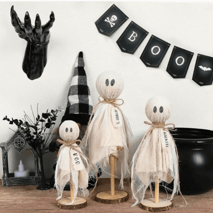 Rustic Vintage-Inspired Ghost Family Tabletop Set