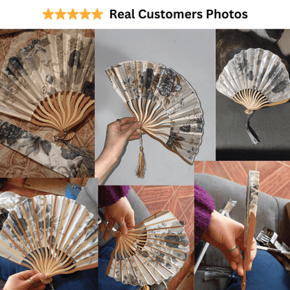 Handmade Vintage Bloom Folding Fan