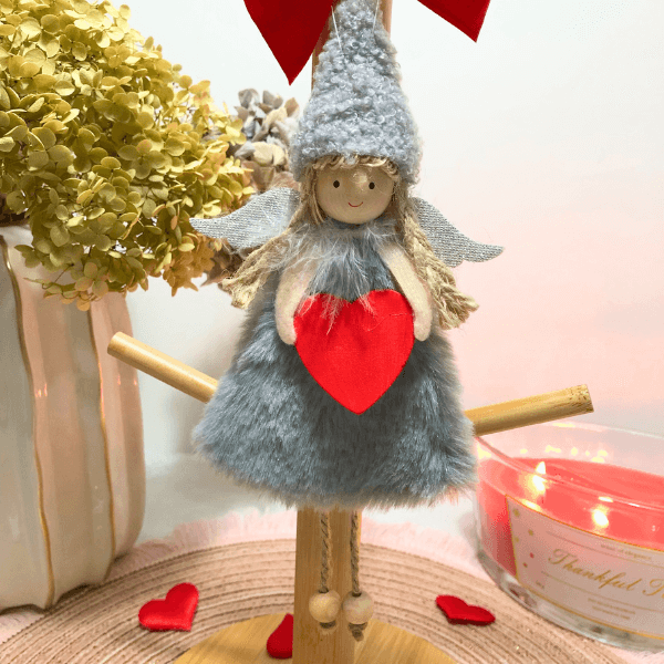 Angels with red heart – add your special name
