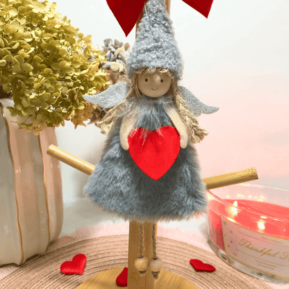Angels with red heart – add your special name