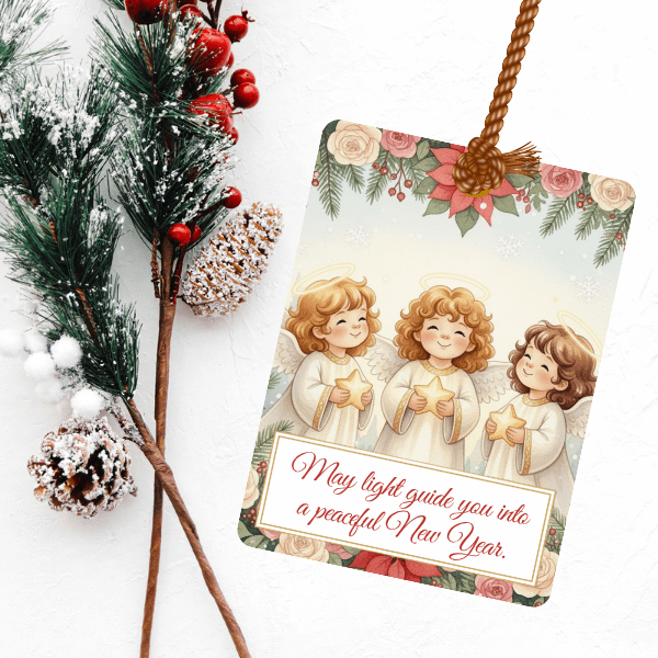 Christmas Gift Tags - 8 Designs - Digital & Printable (not a physical product) – “Let the Angels Be With You”