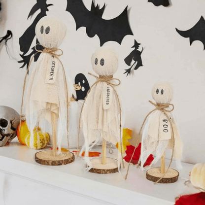 Rustic Vintage-Inspired Ghost Family Tabletop Set