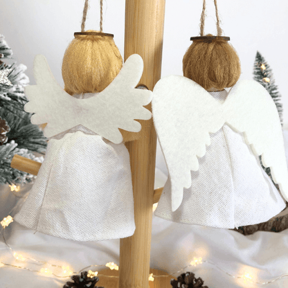 Handmade guardian angel ornaments and angel tree toppers