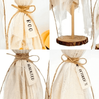 Rustic Vintage-Inspired Ghost Family Tabletop Set