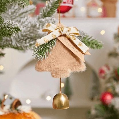 Holiday Christmas Tree Bell Ornaments – Plush Door Hanging Wind Chimes