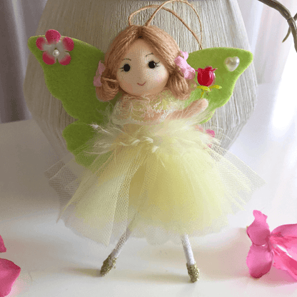 Handmade butterfly and flower dolls