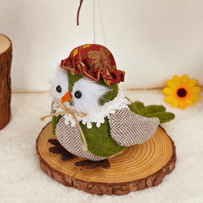 Whimsical Vintage-Style Owl Holiday Tree Hangers