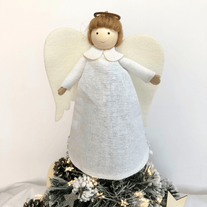 Handmade guardian angel ornaments and angel tree toppers