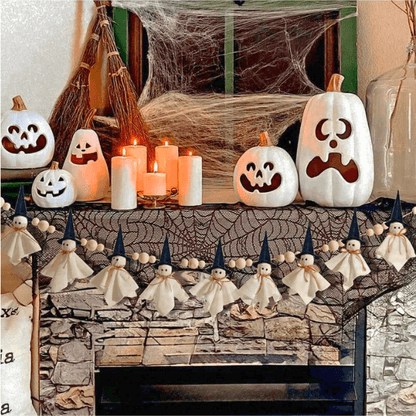 Handmade Spooky Chic Ghost & Pumpkin Garland