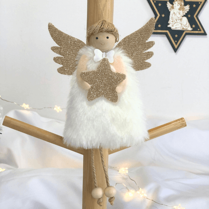 Handmade guardian angel ornaments and angel tree toppers