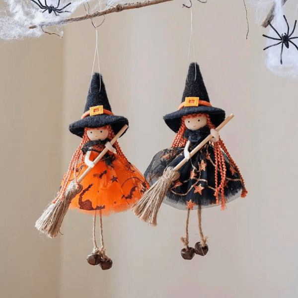 Handmade Pumpkin and Broom Witch Dolls –  Pre-Season Special Offer