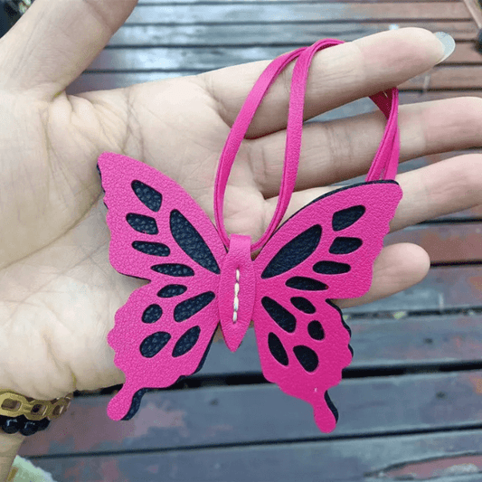 Dreamy Butterfly - Leather Charm Pendant