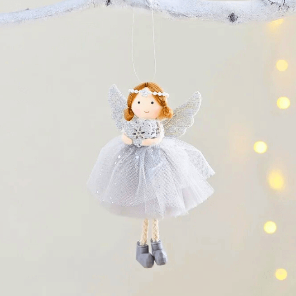 Handcrafted Smiling Pearl Angel Ornament for Love & Blessings
