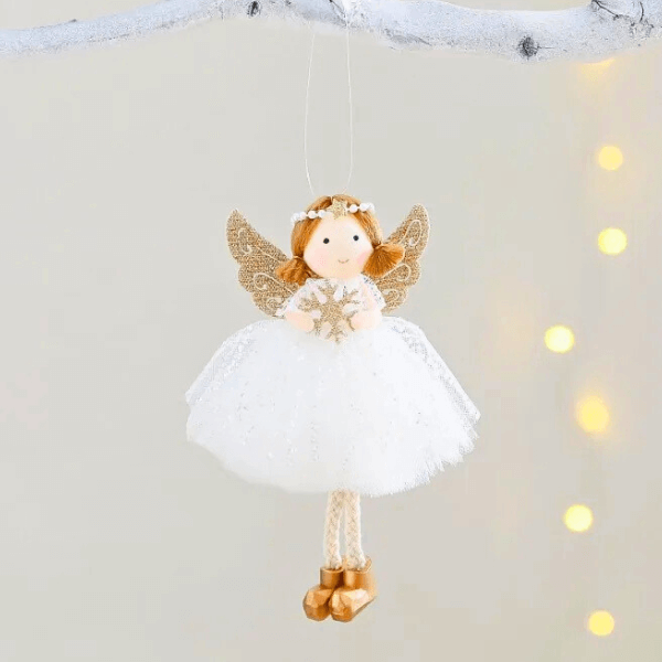 Handcrafted Smiling Pearl Angel Ornament for Love & Blessings