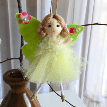 Handmade butterfly and flower dolls