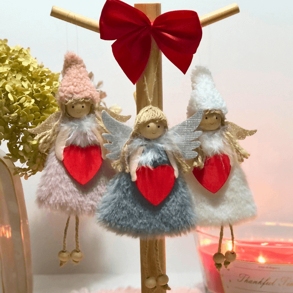Angels with red heart – add your special name