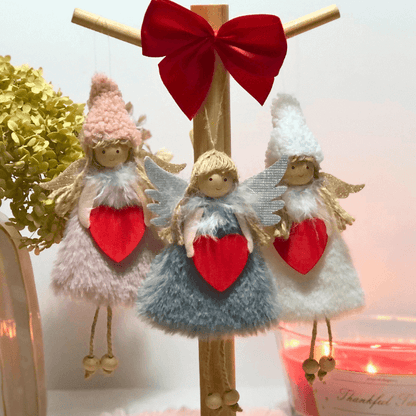 Angels with red heart – add your special name