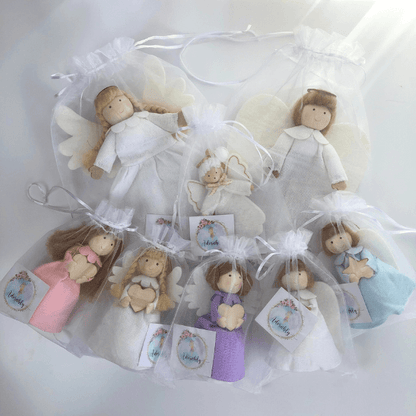 Handmade guardian angels and angel tree toppers