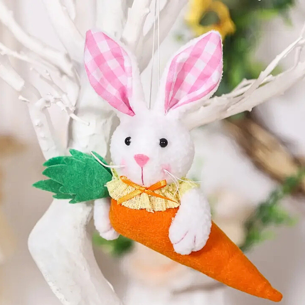 Handmade Easter Bunny Carrot Hanging Ornaments